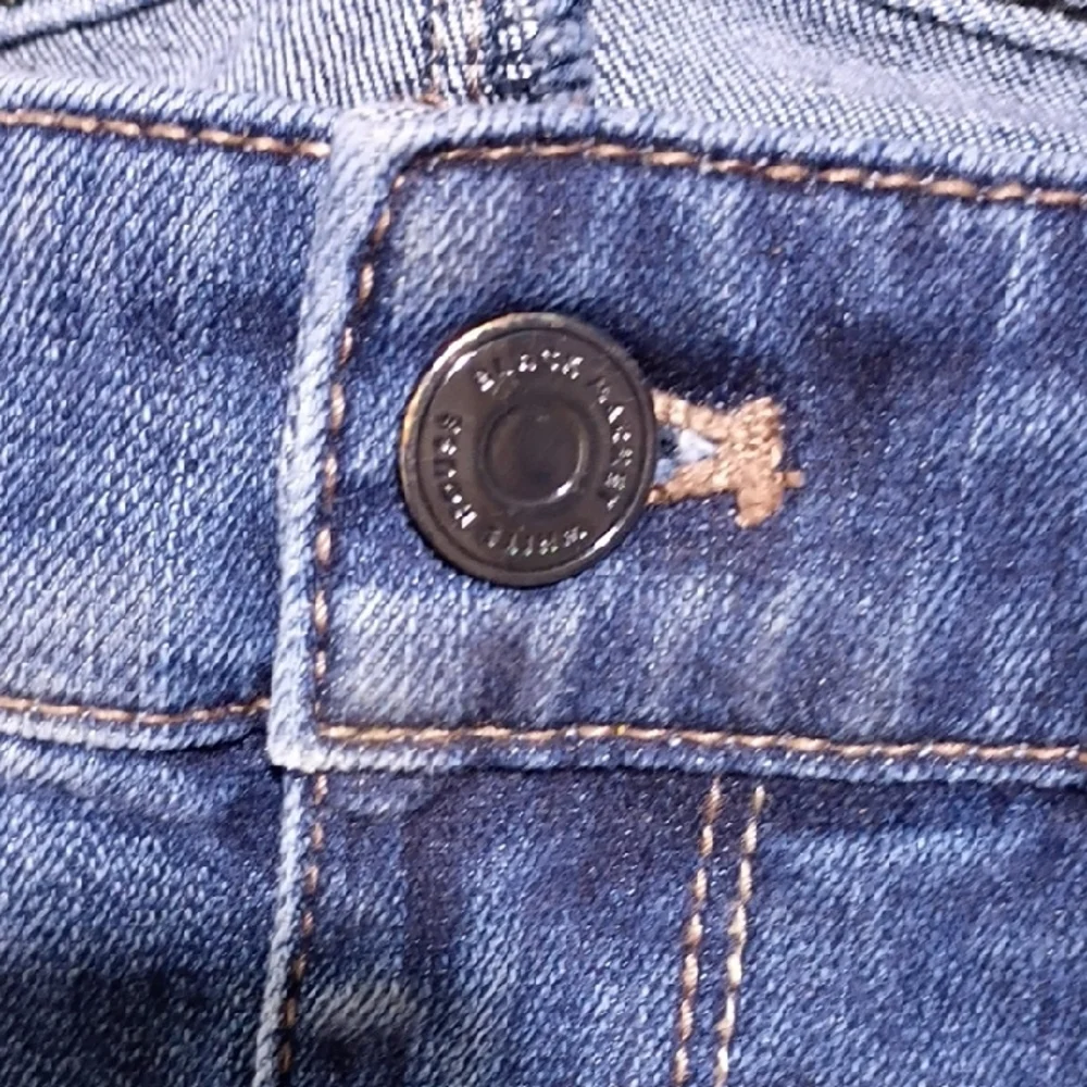 White Black Stylish‎ Blue Flare Jeans with Studded Details Size 4S